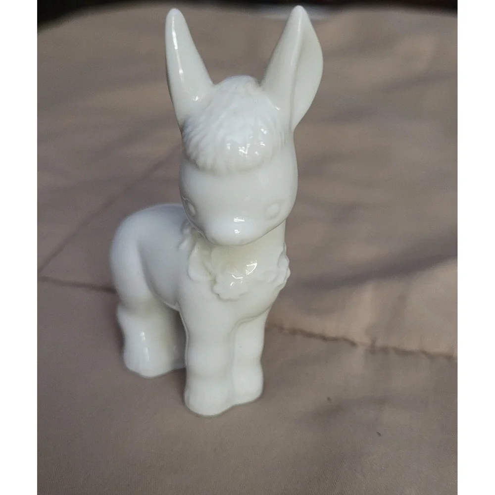 1980 Hallmark Mary Hamilton Donkey White Porcelain
